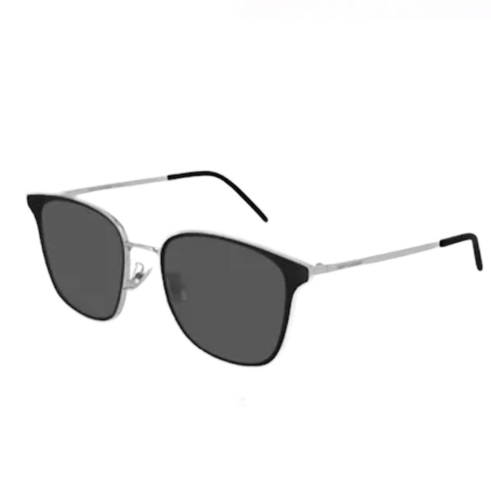 SAINT LAURENT SL 272/K Silver Grey Square Flat Sunglasses NEW - Picture 11 of 15